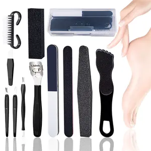 Pedicure Set Peeling and Exfoliating Calluses Foot Scrubbing Brush Stainless Steel Foot Care Pedal Stone Nail Professional Kit