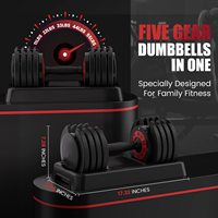 Vente en gros haltères réglables en fonte personnalisés de haute qualité pour gymnastique à domicile noirs haltères de 15 lb avec support
