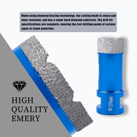 Kit de 10 forets diamantés 6-70 mm brasés sous vide pour utilisation humide/sèche sur maçonnerie, porcelaine, marbre, granit et carrelage