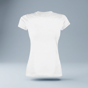 Women's White 100% Cotton Slim Fit Crew Neck Short Sleeve Casual <b>T</b>-<b>Shirt</b> - Product Image 2