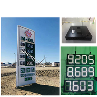 Affichages numériques de prix de carburant LED pour station-service, 8 pouces, 10 pouces, 12 pouces, 8.888, affichage LED régulier, Oilshow-app, RS485, extérieur