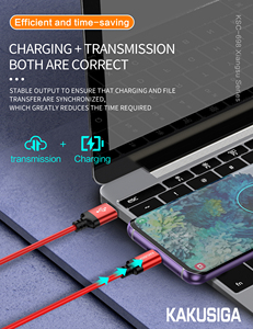 Cable Micro <span class=keywords><strong>USB</strong></span> Inteligente KAKUSIGA de 2 Metros y 5V con Función de Carga para Teléfono y Reloj Inteligente - Product Image 3