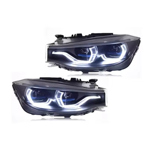 Faro Delantero de Doble Color para Serie 3 F34 2013-2019, Estilo Ikon, Amarillo y Blanco, DRL, 12V, Nuevo - Product Image 1