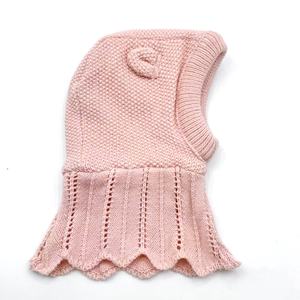 Chapeau pour bébé, automne-hiver, mignon, <span class=keywords><strong>avec</strong></span> petites oreilles, chapeau tricoté pour bébé <span class=keywords><strong>avec</strong></span> écharpe intégrée - Product Image 3
