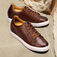 Chaussures décontractées pour hommes, confortables, invisibles, style skateboard, rehaussantes de 7 cm, pour augmenter la taille