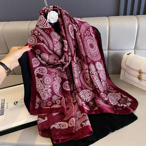 Stile europeo e americano classico <span class=keywords><strong>blu</strong></span> arancione grande 180*90cm Imitatie sciarpa di <span class=keywords><strong>seta</strong></span> grande sciarpa lunga con scialle sciarpa per le donne - Product Image 1