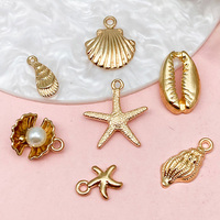 WEGOODZF Bijoux nautiques faits main DIY, breloques en alliage coquillage, étoile de mer, conque, décorations et accessoires pour chaussures