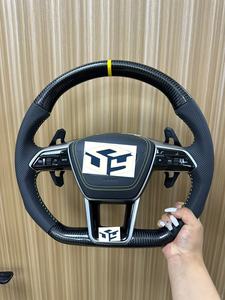 Volante de fibra de carbono para coche para Audi <span class=keywords><strong>RS3</strong></span> S3 A7 A4 B9 RS6 RS7 S4 A3 8V Q7 A6 - Product Image 6