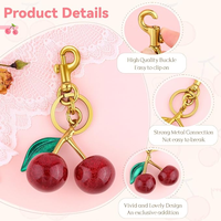 Tasbedel Handtas Fruit Sieraden Acryl Mini Tas Op maat gemaakte Portemonnee Bedel Armband Sleutelhanger Telefoonhoesje Modehanger Bedels Luxe