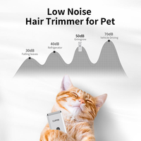 Kit de toilettage professionnel pour chats - Tondeuse pour chiens à poils épais/riches, tondeuse pour chats étanche, kit de toilettage, ensemble de coupe-ongles pour animaux de compagnie