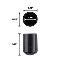 Embout de pied de meuble en vinyle noir de 3/4 pouce de hauteur |   Protection contre les rayures au sol pour chaises et tabourets |   Protection des sols et des surfaces