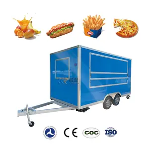 2024 Move Light Food Fast Snack Cart Trailer a la venta Mobile Bbq Food Wending Caravan Trucks Mobile Food Trailer