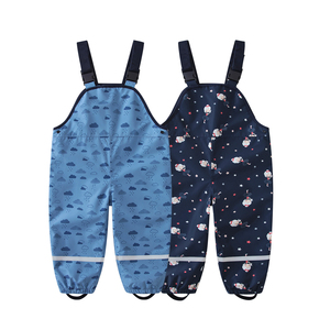 Pantalon de pluie pour enfants personnalisable, imprimé de dessins animés mignons, imperméable, respirant, <span class=keywords><strong>taille</strong></span> élastique, longueur intégrale, pour filles et garçons - Product Image 1