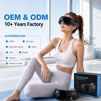 Masajeador Ocular Inalámbrico con Compresa Caliente, Masaje Puntual, Alivio para el Sueño, Estuche Portátil, Relajante para el Hogar y la Oficina