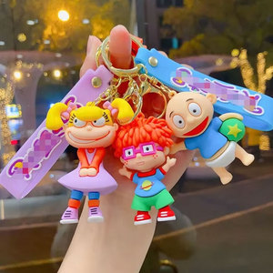 Anime rugrats Keychain cho phụ nữ dễ thương Key <span class=keywords><strong>tag</strong></span> dễ thương Túi Mặt dây chuyền quà tặng cho người hâm mộ người lớn - Product Image 2