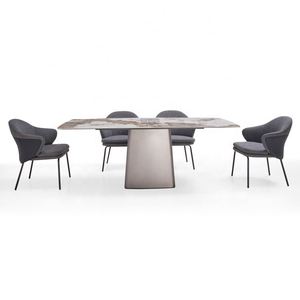 Ý Sang Trọng Thiết Kế Hiện Đại Đồ Nội Thất Phòng Ăn Antique Brass Kim Loại Cơ Sở Arketipo Biểu Tượng Bằng Đá Cẩm Thạch Bàn Ăn - Product Image 5