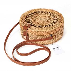 Handgefertigter Leinentaschen für Damen, Tote-Bags mit Reißverschluss und Futter, Häkel-Boho-Geldbörsen, gewebte Knotentaschen - Product Image 5