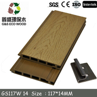 Wpc imperméable de revêtement de mur de résistance au feu panneaux composites de panneau en plastique en bois de panneau de mur extérieur de decking