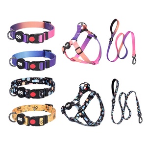 Custom OEM poliestere collare per cani solido imbottito petto indietro nastri di trazione piccolo cane di moda per animali domestici fornitura di Hot-Selling Dog - Product Image 1