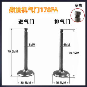 วาล์วอะไหล่ขนาดเล็กสำหรับเครื่องยนต์ดีเซล 192FA188 ระบายความร้อนด้วยอากาศ ประเภทวาล์วไอดีและไอเสียและตัวกระตุ้นวาล์ว 178 - Product Image 5