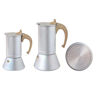 3/6 tazas Nordic <span class=keywords><strong>Metal</strong></span> Espresso Maker Pot 100% Aluminio Italiano y Cubano Mocha <span class=keywords><strong>Cafetera</strong></span> - Product Image 2