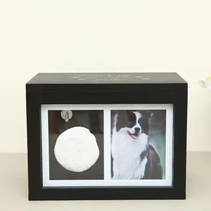 Katı çam ahşap çevre dostu kare evcil hayvan vazosu ile çekin çekmece anıt kül konteyner kediler sake Box kutusu için - Product Image 3