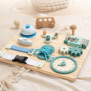 Tavola sensoriale per bambini che imparano giocattolo educativo precoce giocattoli in legno per bambini Montessori gioco di cognizione di abilità di vita - Product Image 2