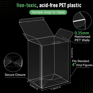 Scatola Protettiva Trasparente in PET/PP Spessore 0,35mm 4 Pollici per Funko Pop Craft con Pellicola Protettiva - Product Image 6