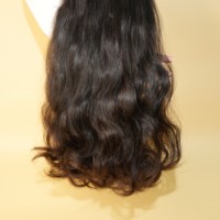 Extensions de cheveux naturels indiens bruts, ondulés, double épaisseur, non traités, alignés aux cuticules, vente en gros