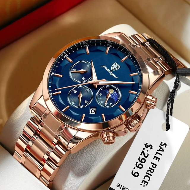 Brand 928 Men's Quartz Watch Sport Waterproof Luminous Watch Stainless Steel Business Men's Watch