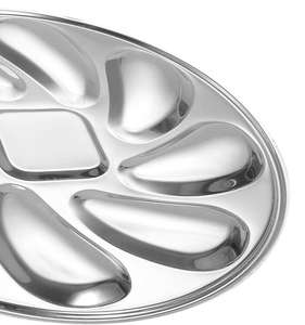 Ensemble d'assiettes à huîtres en acier inoxydable Offre Spéciale inclus 1 couteau à huîtres, <span class=keywords><strong>6</strong></span> fourchettes, 1 plateau à huîtres pour la vaisselle de cuisine - Product Image 5