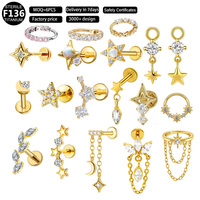 Gaby Jewelry Wholesale Astm F136 Implant-grade Titanium Daith Titanio Joyas Helix Lobe Tragus Cartilage Ear Piercing