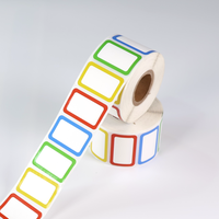 Autocollants personnalisés imperméables imprimés UV pour cadeaux, étiquettes de remerciement, étiquettes d'emballage assorties en papier kraft, rouleaux d'autocollants avec logo