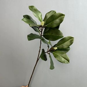 <span class=keywords><strong>LO</strong></span>-133批发70厘米2叉人造木兰叶树枝塑料人造绿化家居和婚礼装饰 - Product Image 5