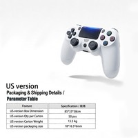 Manette de jeu P4 - Version américaine avec double vibration et connexion sans fil ; Version européenne - P4steam avec double vibration.