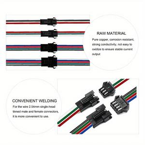 Aangepaste JST XH-kabel 1.0 2.0 2.54 mm pitch 2 3 4 5 6 7 8 9 10-pins connector mannelijk vrouwelijk ZH PH XH Molex JST bedradingssysteem - Product Image 5