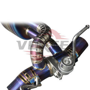 Système d'échappement Catback avec soupape en alliage de titane Vortex Grade 5 pour Ferrari 488, bande de tambour bleue - Product Image 3