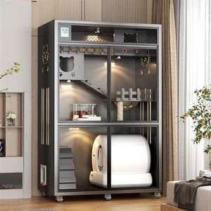 Maison pour chat d'intérieur en bois massif trois étages <span class=keywords><strong>Cat</strong></span> Luxury - Product Image 3