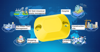 Dispositifs d'étiquette UWB étanches IP68 balise Bluetooth Ibeacon de position intérieure pour le suivi de localisation intérieure RTLS