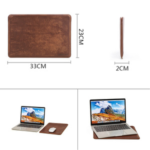 Cuir véritable fabriqué à la main pour MacBook <span class=keywords><strong>Air</strong></span> Sleeve 13 ''13.3'' étui pour ordinateur portable en cuir pleine fleur Slim Mac Pro Cover - Product Image 4