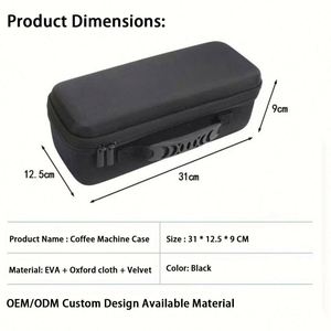 Estuche de Viaje Negro de EVA para Cafetera, Molinillo de Café y Accesorios para Camping - Product Image 4