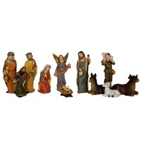 ZICOM Haifa Baroque Ensemble de figurines de la Nativité 12 pièces Figurines de Noël en polyrésine Ornements peints à la main Environ. 8 cm Allemagne