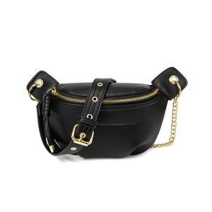 Bolso de Cintura y Bandolera Multiusos Moderno y a la Moda con Cierre de Cremallera, Diseño de Cadena de PVC Unisex para Uso Diario - Product Image 1