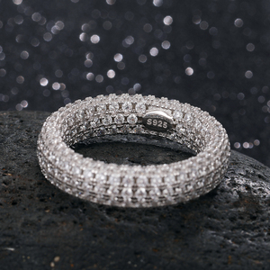 Bagues de fiançailles et de <span class=keywords><strong>mariage</strong></span> de haute qualité, bijoux hip-hop, <span class=keywords><strong>argent</strong></span> sterling 925, micro-pavé de diamants CZ, bagues de couple S925 pour <span class=keywords><strong>homme</strong></span> et <span class=keywords><strong>femme</strong></span> - Product Image 3