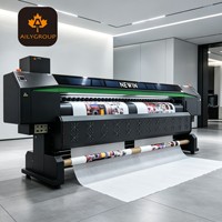 Imprimante à solvant écologique 3200 mm de largeur, 4 têtes d'impression Epson I3200-E1I1600--E1, machine d'impression couleur automatique avec fonction de copie
