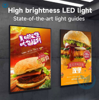 Cornice per Poster LED A1/A2/A3/A4, Espositore per Menu, Insegna LED Rettangolare, Scatole Luminose Pubblicitarie