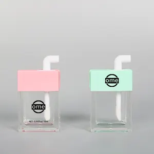 Refillable Custom Color Juice Box Lip Gloss Bottles Private Label Fashion Design Plastic Christmas Lipgloss Tubes