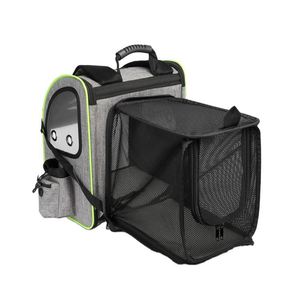 BSCI Factory new productv pet <b>backpack</b> transparent breathable mesh linen zaino cat <b>dog</b> travel bag Expandable pet <b>carrier</b> - Product Image 1