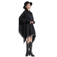 Robes pour femmes Lady Elegant Personalized Irregular Rivet Dress Fashion New Casual Loose Long Sleeve Midi Dress