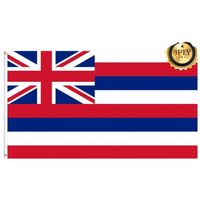Drapeaux Hawaïens en Gros 3x5ft 68D/100D Polyester Personnalisables Toutes Nations Expédition Rapide Fournisseur Fiable Livraison Express